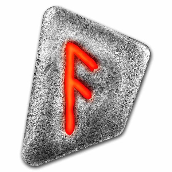 1 oz Silver Piece - Germania Mint Fluorescent Rune: Ansuz 1 oz Silver Piece - Germania Mint Fluorescent Rune: Ansuz