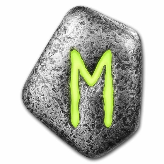 1 oz Silver Piece - Germania Mint Fluorescent Rune: Ehwaz 1 oz Silver Piece - Germania Mint Fluorescent Rune: Ehwaz