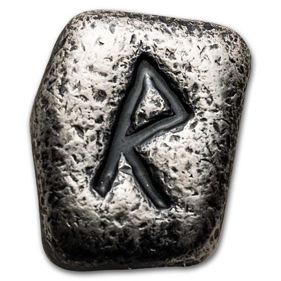 1 oz Silver Piece - Germania Mint Fluorescent Rune: Raido 1 oz Silver Piece - Germania Mint Fluorescent Rune: Raido