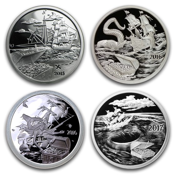 1 oz Silver Proof 4-Round Set - 2015-2017 Silverbug Island 1 oz Silver Proof 4-Round Set - 2015-2017 Silverbug Island