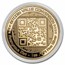 1 oz Silver Proof Gold Gilded Round - Bitcoin | QR Code