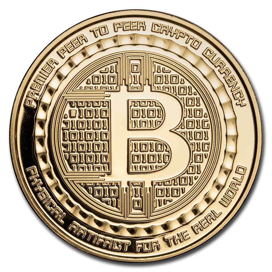1 oz Silver Proof Gold Gilded Round - Bitcoin | QR Code