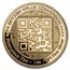 1 oz Silver Proof Gold Gilded Round - Bitcoin | QR Code
