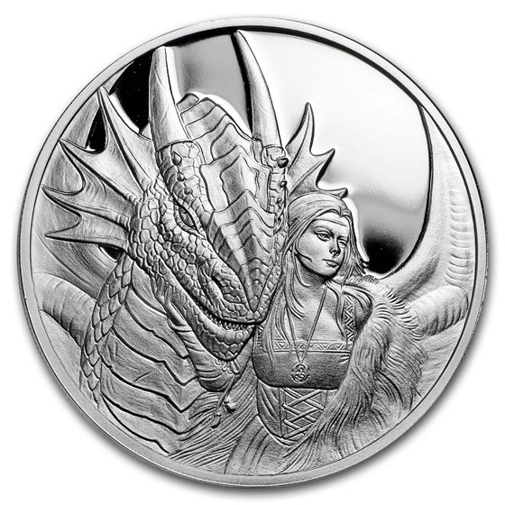 1 oz Silver Proof Round - Anne Stokes Dragons: Friend or Foe 1 oz Silver Proof Round - Anne Stokes Dragons: Friend or Foe