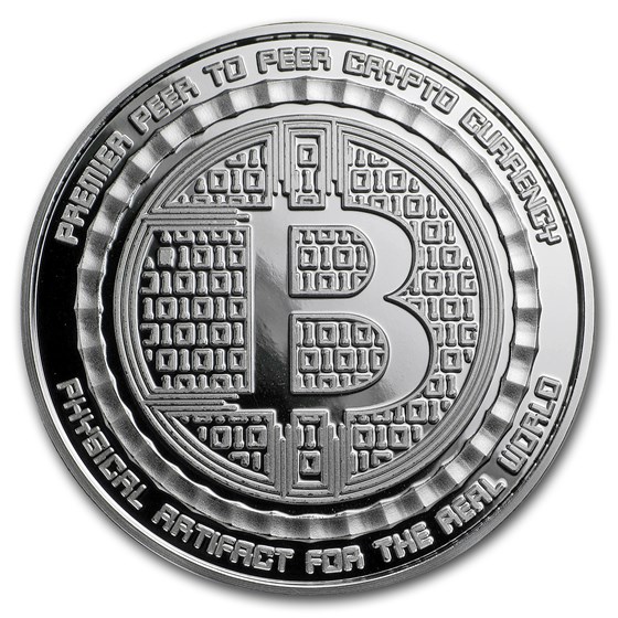 1 oz Silver Proof Round - Bitcoin Value Conversion | QR Code