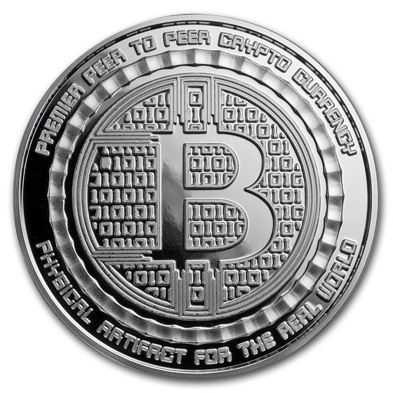 1 oz Silver Proof Round - Bitcoin Value Conversion | QR Code 1 oz Silver Proof Round - Bitcoin Value Conversion | QR Code