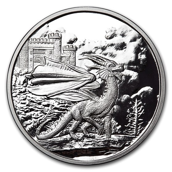 1 oz Silver Proof Round - Celtic Lore (Welsh Red Dragon) 1 oz Silver Proof Round - Celtic Lore (Welsh Red Dragon)