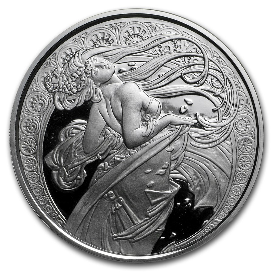 1 oz Silver Proof Round - Mucha Series (Dance)