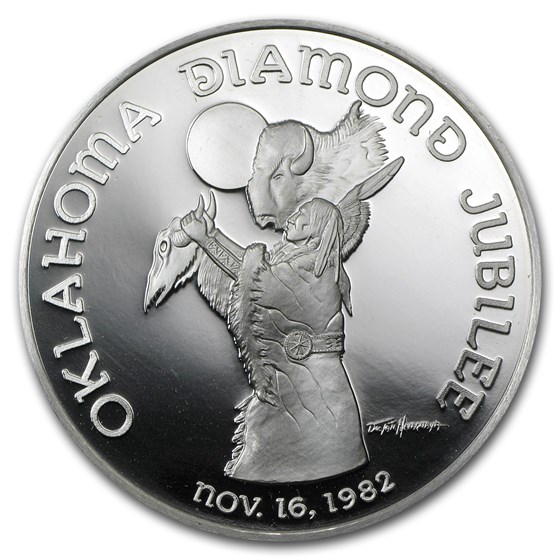 Buy 1 oz Silver Proof Round Oklahoma Diamond Jubilee APMEX