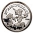 1 oz Silver Proof Round - Pinocchio 50th Anniv (6-Piece Set)