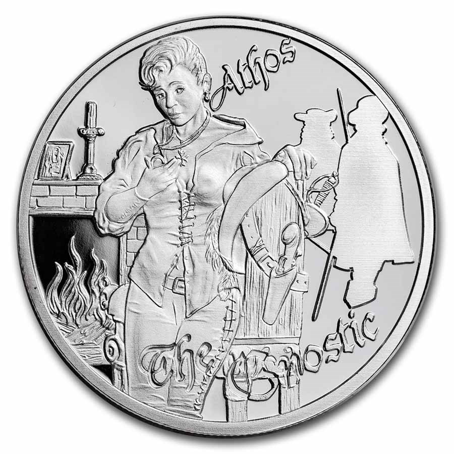 1 oz Silver Proof Round - Three Musketeers - Athos The Gnostic
