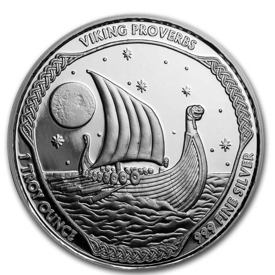 Buy 1 oz Silver Proof Round - Viking Proverbs Series: Cleaved Head | APMEX