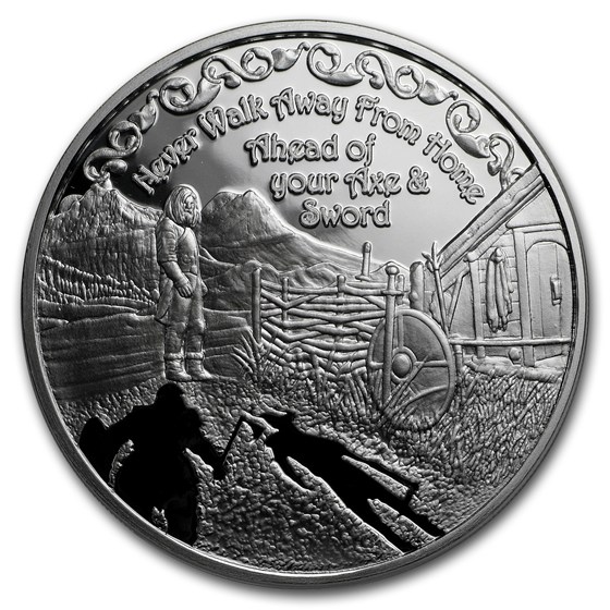 Buy 1 oz Silver Proof Round - Viking Proverbs Series: Never Walk Away ...