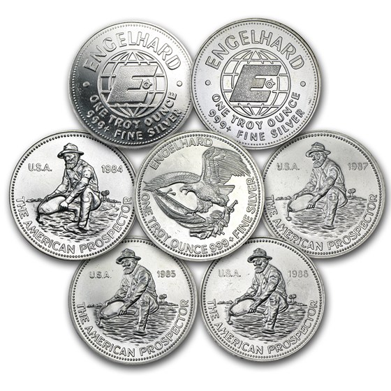 Buy 1 oz Silver Rnd - Engelhard Prospector (1982-1987 Set) | APMEX