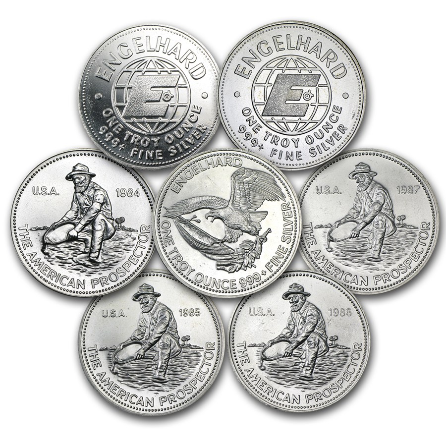 Buy 1 oz Silver Rnd - Engelhard Prospector (1982-1987 Set) | APMEX