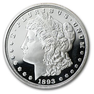 1 oz Silver Round - 1893-O Morgan Dollar Proof (Replica) 1 oz Silver Round - 1893-O Morgan Dollar Proof (Replica)