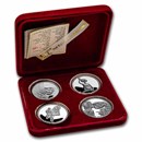 1 oz Silver Round - 1982 E.T. Extra Terrestrial (4-Pc, Box & COA)