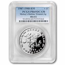 1 oz Silver Round - 1987 Mickey's Holiday Treasures (PR-69 PCGS)