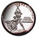 1 oz Silver Round - 1987 Rarities Mint Star Wars (Luke & Leia)