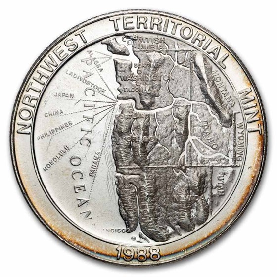 1 oz Silver Round - 1988 Northwest Territorial Mint Trade Unit
