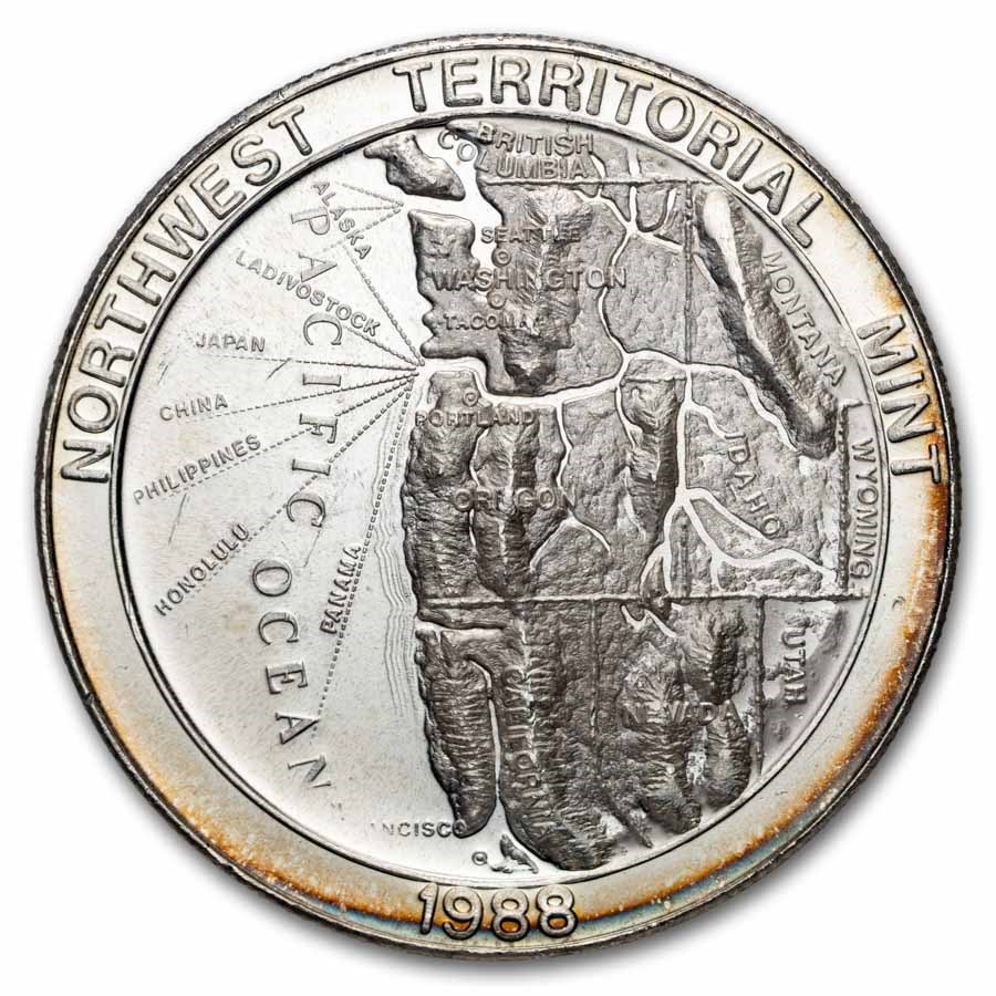1 oz Silver Round - 1988 Northwest Territorial Mint Trade Unit