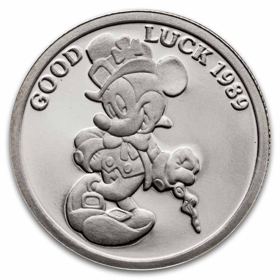1 oz Silver Round - 1989 Mickey's Luck (Rarities Mint)