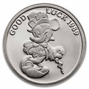 1 oz Silver Round - 1989 Mickey's Luck (Rarities Mint)