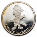 1 oz Silver Round - 1990 Elmer Fudd 50th Birthday (Scruffy)