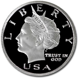 1 oz Silver Round - 2005 Liberty Dollar (Norfed $10) 1 oz Silver Round - 2005 Liberty Dollar (Norfed $10)