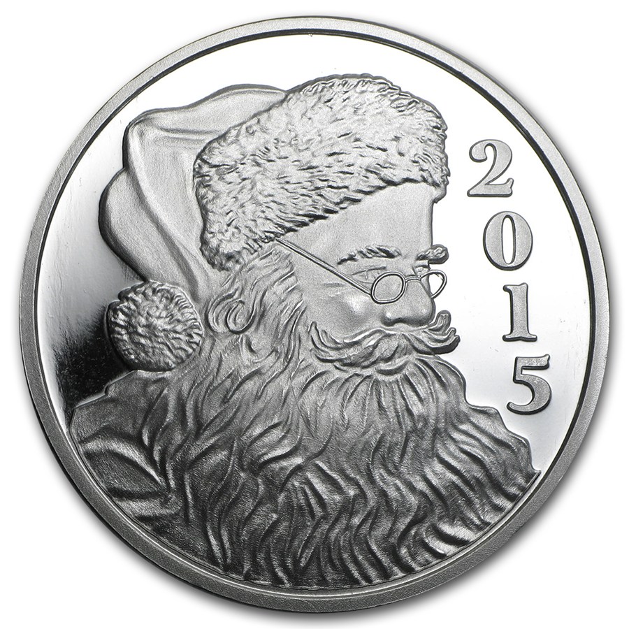 Buy 1 oz Silver Round - 2015 Santa | APMEX