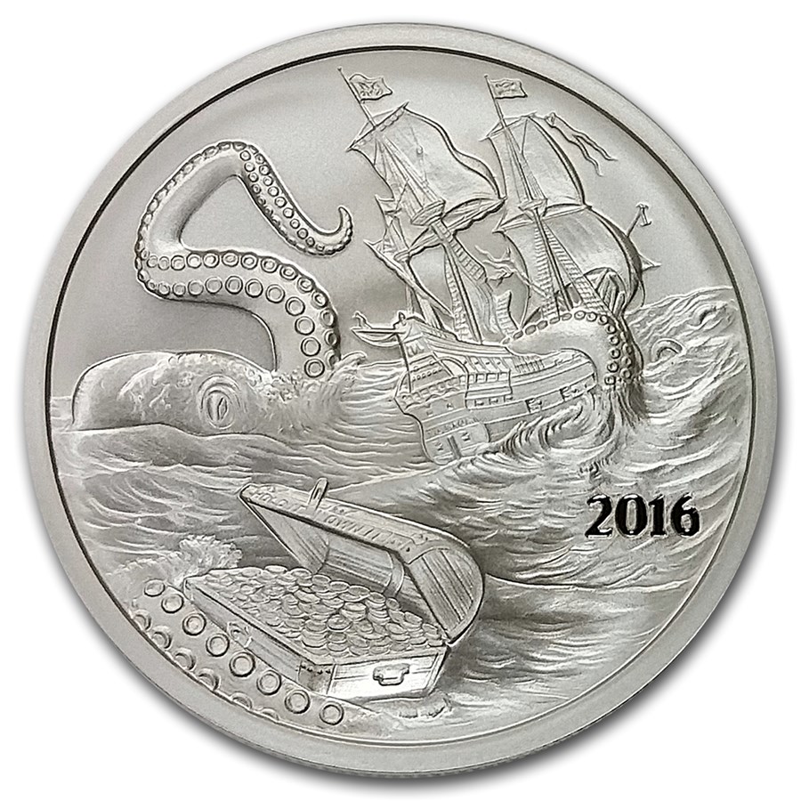 1 oz Silver Round - 2016 Silverbug Island: Kraken (BU)