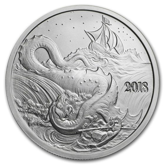 1 oz Silver Round - 2018 Silverbug Island Leviathan BU 1 oz Silver Round - 2018 Silverbug Island Leviathan BU