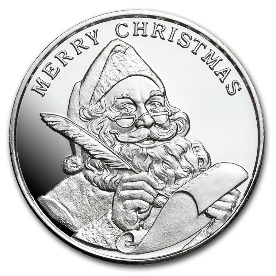 Buy 1 oz Silver Round 2020 Santa APMEX