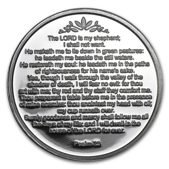 1 oz Silver Round - 23rd Psalm 1 oz Silver Round - 23rd Psalm