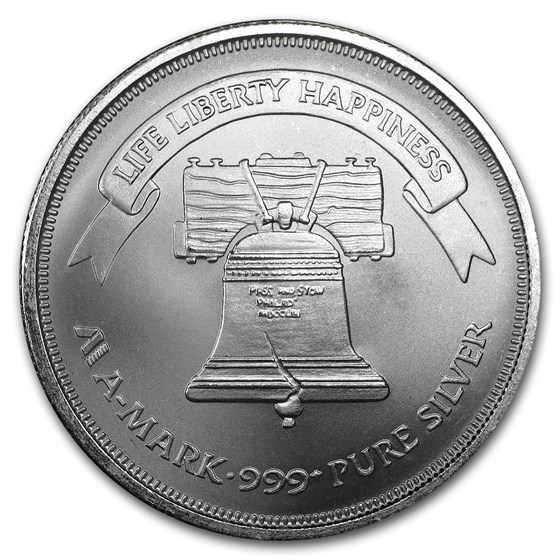 1 oz Silver Round - A-Mark Liberty Bell 1 oz Silver Round - A-Mark Liberty Bell