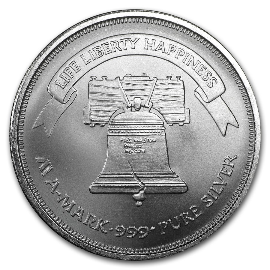 1 oz Silver Round - A-Mark Liberty Bell