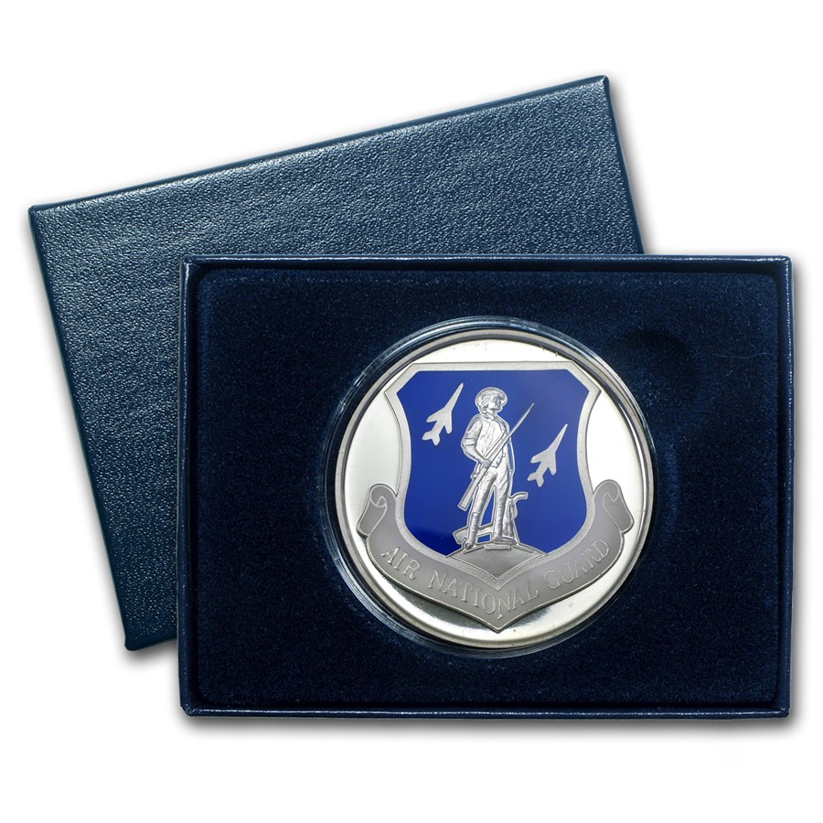 1 oz Silver Round - Air National Guard (Enam, w/Box & Capsule)