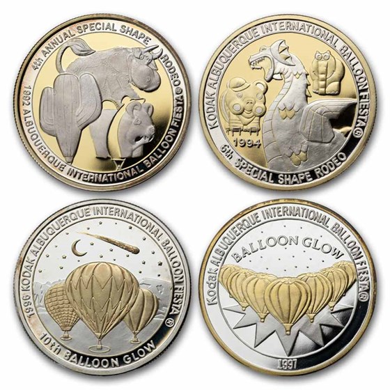 1 oz Silver Round - Albuquerque Balloon Fiesta (Random, Gilded)