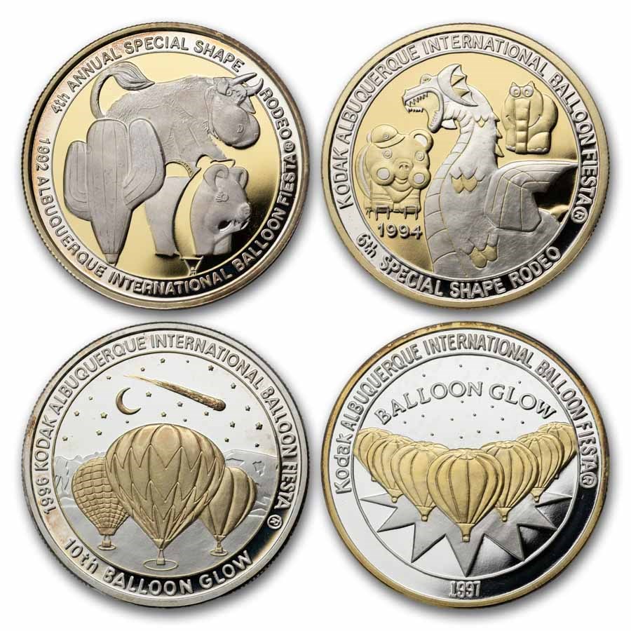 1 oz Silver Round - Albuquerque Balloon Fiesta (Random, Gilded)