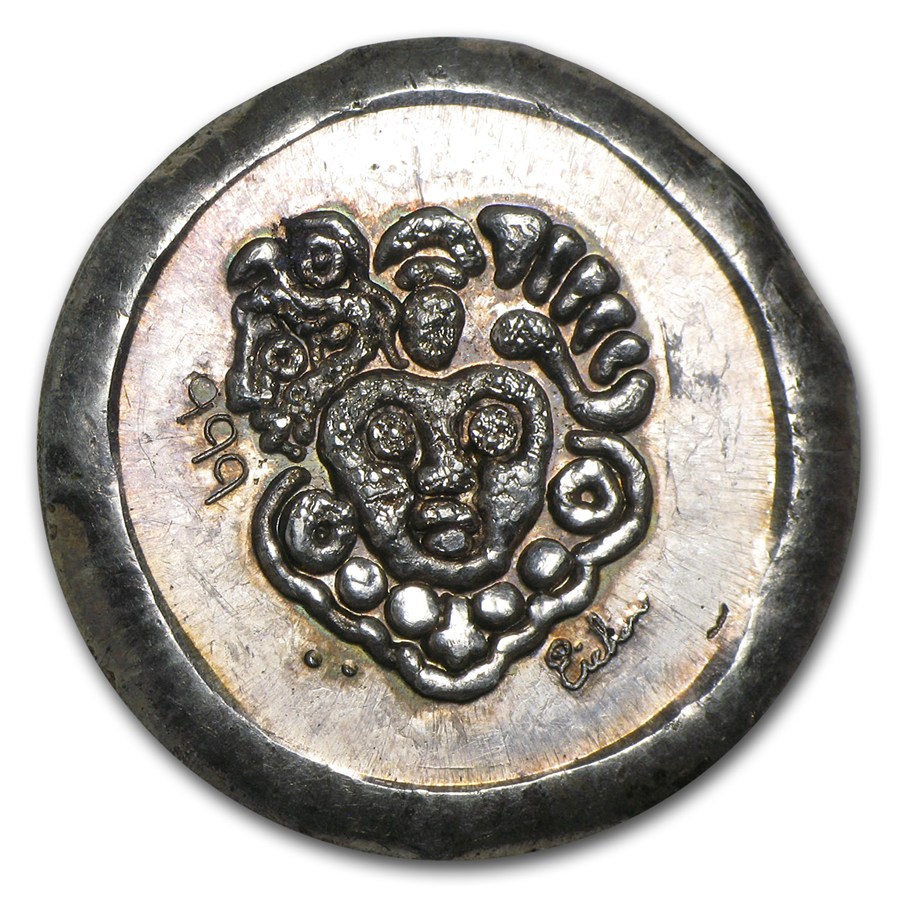 Buy 1 oz Silver Round - Anaheim Metal Button (Mayan Head) | APMEX