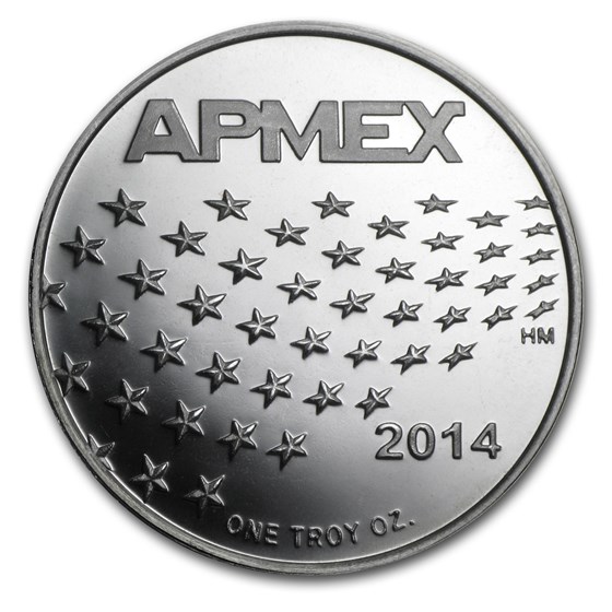 1 oz Silver Round - APMEX (2014 Stars and Stripes) 1 oz Silver Round - APMEX (2014 Stars and Stripes)