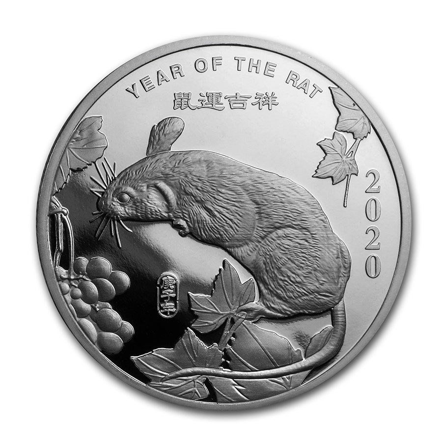1 oz Silver Round - APMEX (2020 Year of the Rat)