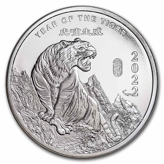 1 oz Silver Round - APMEX (2022 Year of the Tiger)