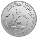 1 oz Silver Round - APMEX 25th Anniversary 1 oz Silver Round - APMEX 25th Anniversary