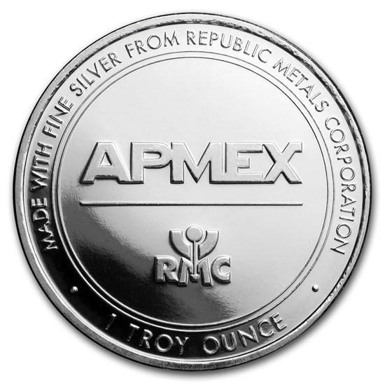 Buy 1 Oz Silver Round APMEX RMC 9999 Fine Co Branded APMEX Buy 1 oz silver round apmex rmc 9999 fine co branded apmex