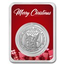 1 oz Silver Round - APMEX (w/Red Merry Christmas Card, In TEP)