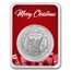 1 oz Silver Round - APMEX (w/Red Merry Christmas Card, In TEP)