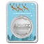 1 oz Silver Round - APMEX (w/Santa & Sleigh Card, In TEP)