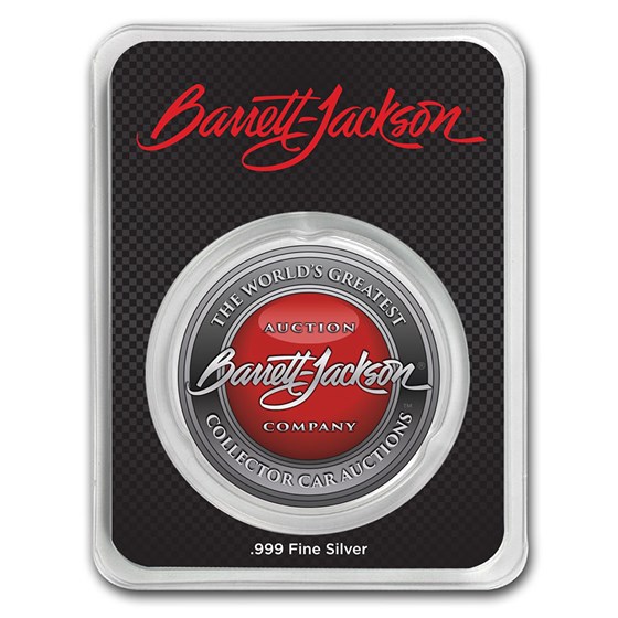 1 oz Silver Round Barrett-Jackson® Emblem in TEP 1 oz Silver Round Barrett-Jackson® Emblem in TEP
