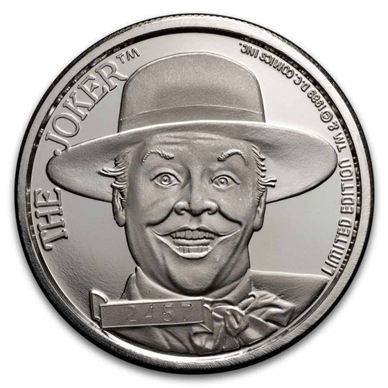 1 oz Silver Round - BATMAN (50th Anniversary, The Joker) 1 oz Silver Round - BATMAN (50th Anniversary, The Joker)